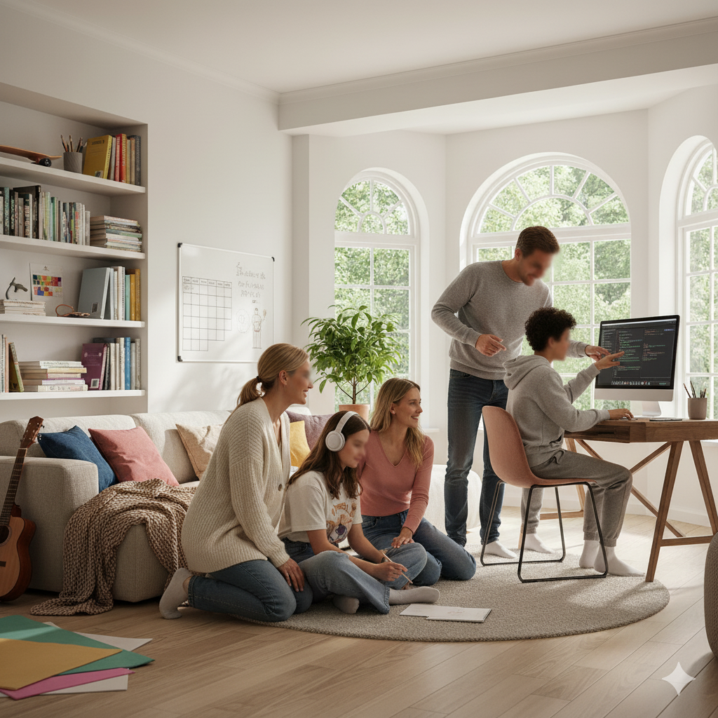 Parents supporting their Gen Z kids in freedom and discipline