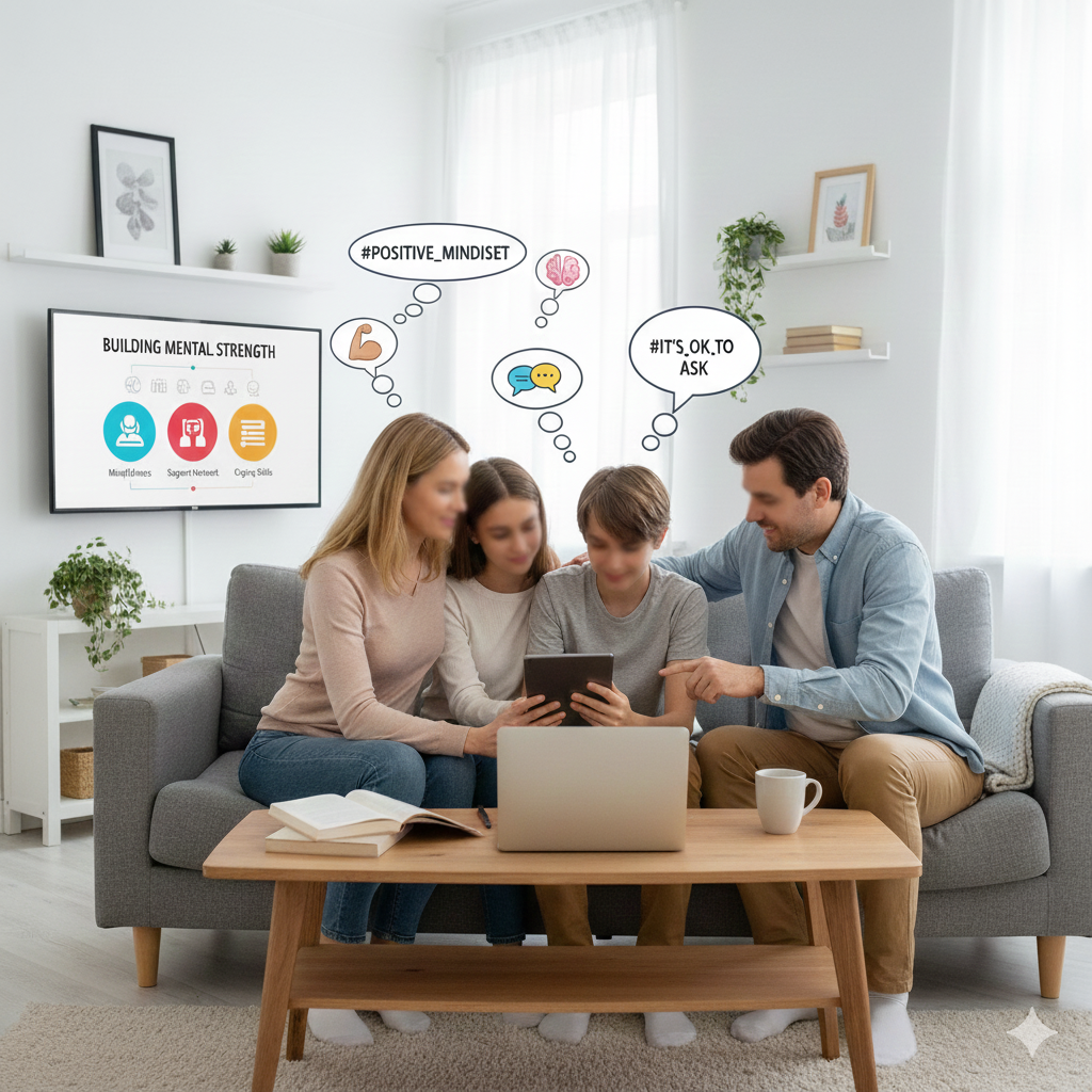 Parents supporting Gen Z kids mental resilience.